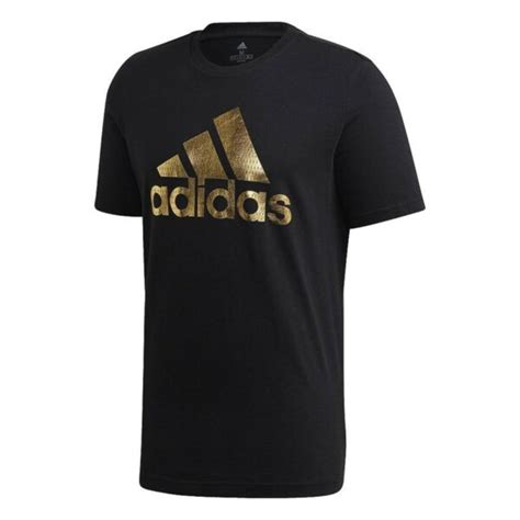 adidas shirt zwart met gele strepen